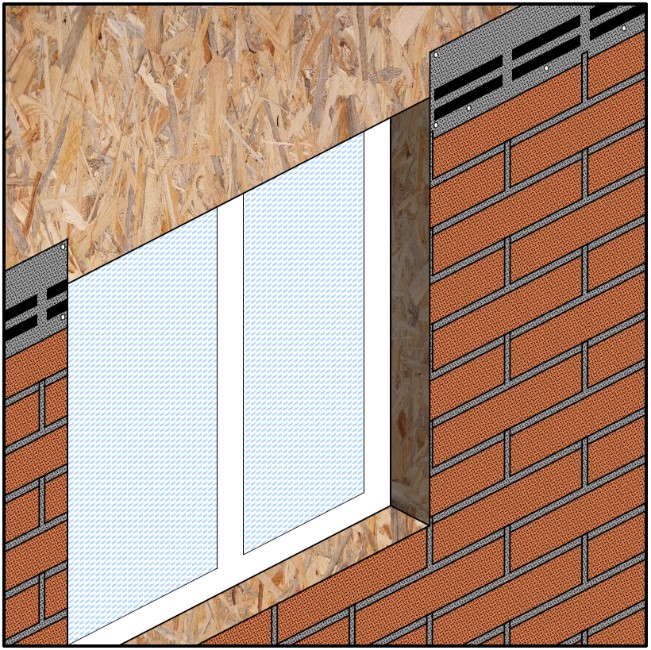 Монтаж фасадной плитки вокруг оконного проёма klinker
