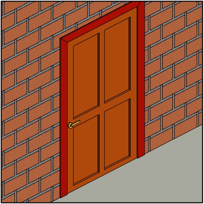 Обрамление дверного проёма при помощи накладных
                        деревянных или металлических наличников