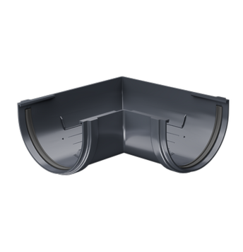 Угол желоба 90˚ Премиум (Premium) Графит, (RAL 7024)